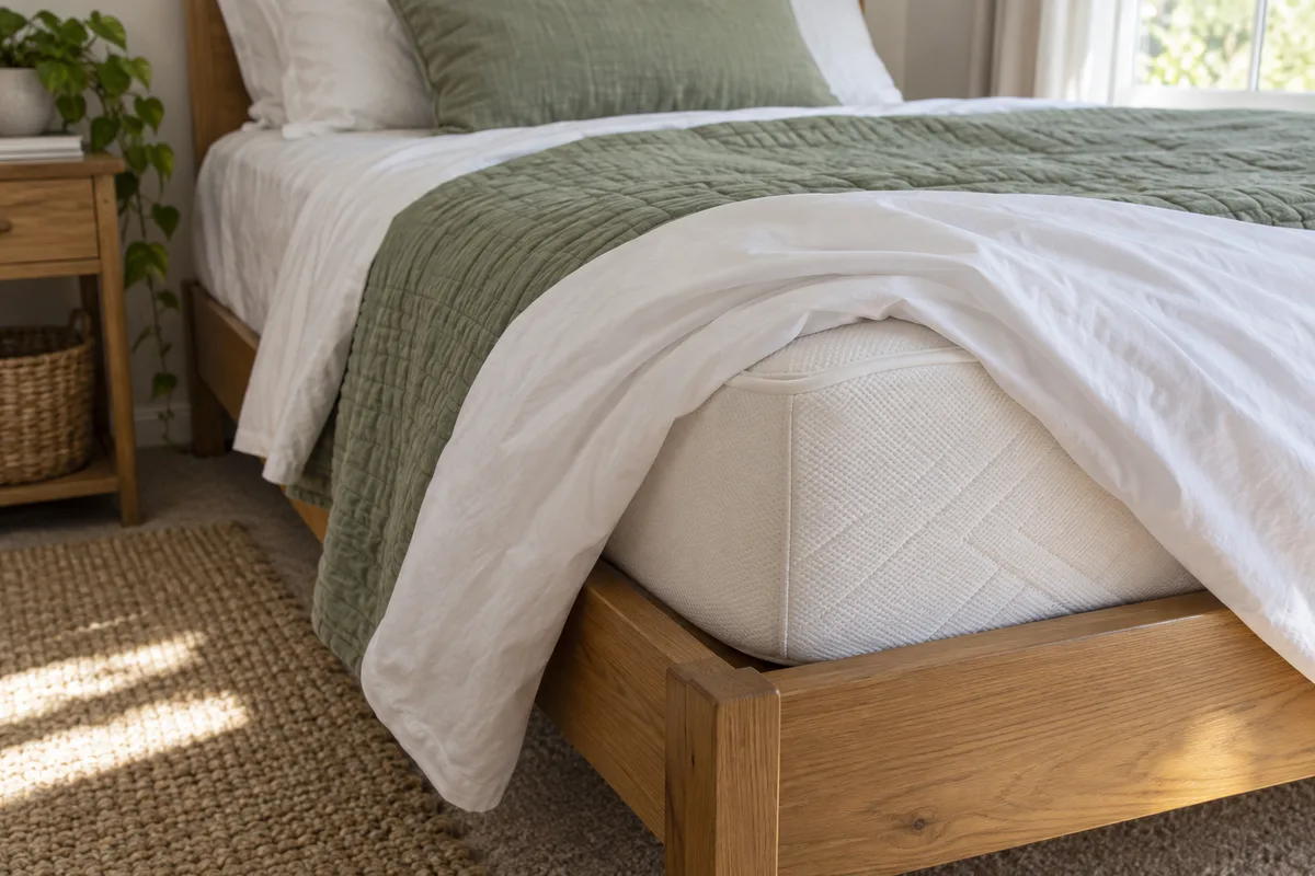 Illustrative accessible bed corner
